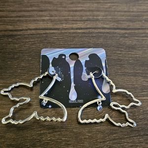 Butterfly Earrings Nickel Free NEW Hot Topic Shaped Hoop